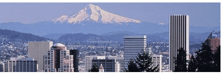 Downtown Portland and Mt. Hood