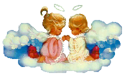 Two Angels Sitting On A Cloud