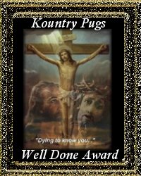 Kountry Pugs Well Done Award
