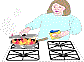 Stove With Mom Cooking