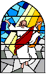 Stained Glass Image of Jesus