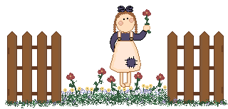 Girl standing by a fence and flowers