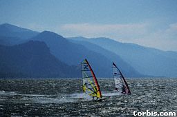 Windsurfers on the Columbia River