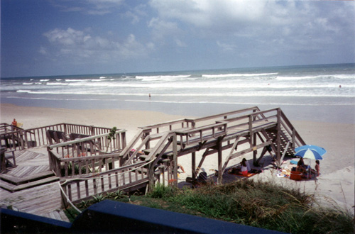 The deck and beach