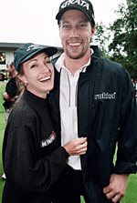 Meeting Jane Seymore (sp?) during a golf tournament in Sweden, summer 2000.