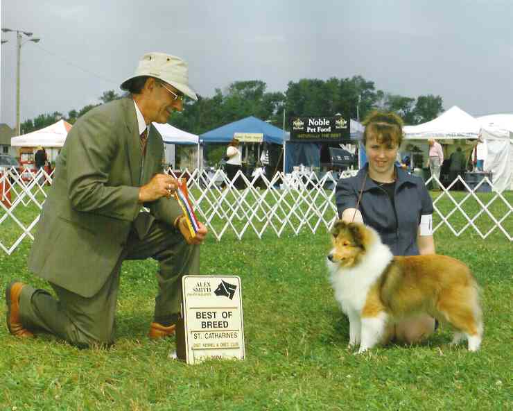 Erin winning Best of Breed
