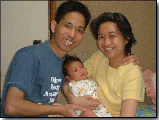 Eiji and his happy parents