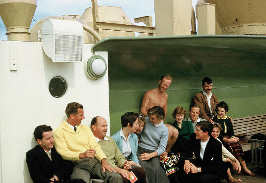 A bunch of happy shipmates.