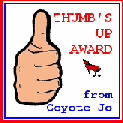 Thumbs Up AWard Coyote Jo