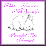 NET BUNNY PEACEFUL SITE AWARD