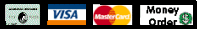 we accept American Express, Master-Card, Visa card, money orders