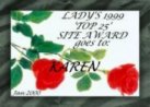 Lady's TOP 25 award