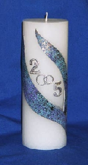 25th Silver wedding anniversary candle photo