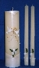 Wedding candle set one pillar and two matching taper candles 
