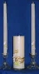 Wedding candle set consists of one pillar candle and two tapers