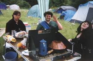 Quentin, Brother Sam and Glyndon early one morning...