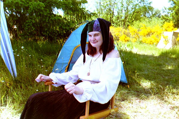 Jisa sitting in the shade...