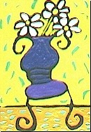 daisies on pedestal