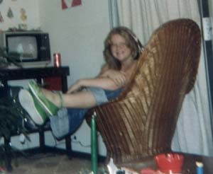 The Green satin shoes!! I loved those! Me watching YnR,  December 1981