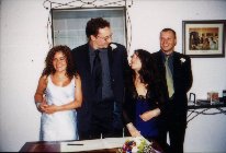 Cecilia, the groom, the bride and the best man