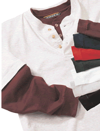 Long Sleeve and Short Sleeve Henleys