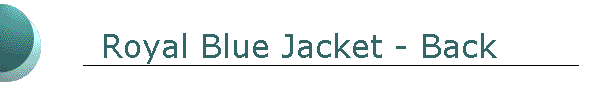 Royal Blue Jacket - Back