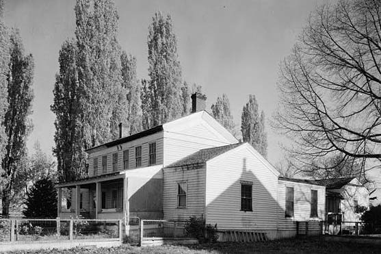 Reed house and poplar trees as they appeared in 1934