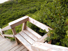 watch the surf from built in chairs