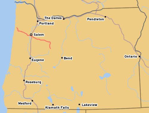 OR-22's Routing from Otis Jct. to Dayton