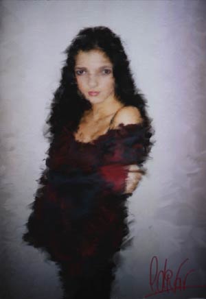 Olivia Alvarez. Pablo Olivar painting, picture