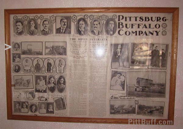 Pittsburg Buffalo Company plaque: 1905