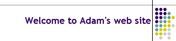 Welcome to Adam's web site