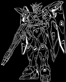 Computerized Gundam Wing Outline