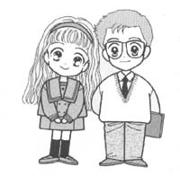Chibi Namura-sensei and Meiko