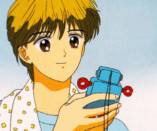 Yuu with Miki's robot