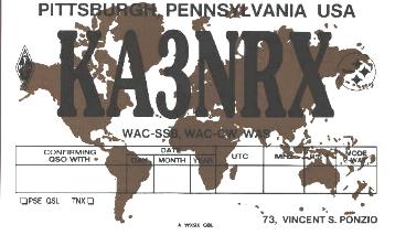The KA3NRX QSL Card