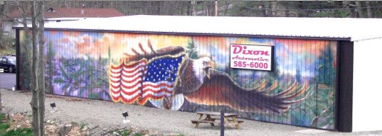 An eagle mural I did for Dixon Automotive in Clarks Summit
