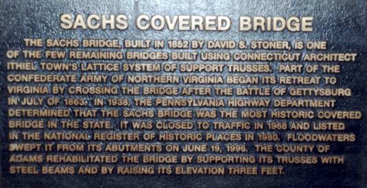 Plaque at base of bridge