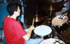 matt playin de drums.