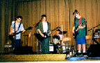onstage at our first gig.