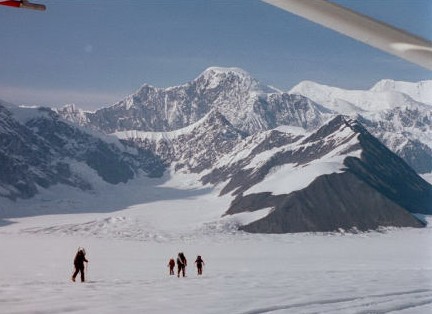 Skiers on Mt. McKinley.