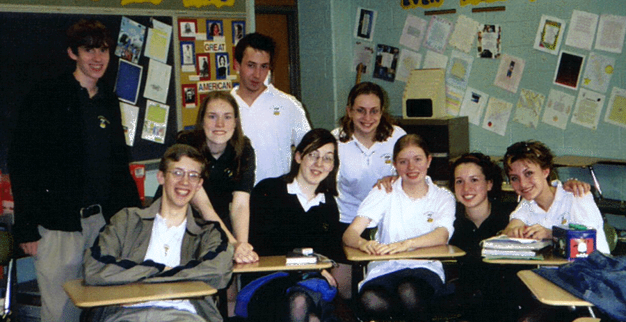 Some members of the 2002/2003 poetry club.
