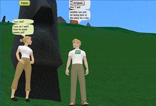 Easter Island like area, overlooking the bay