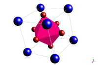Barium titanate.  Image courtesy of Molecular Simulations, Inc. (www.materials-studio.com).