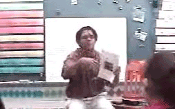 I asked one of the students in English class to participate in