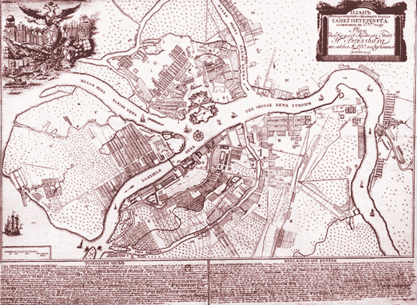 San Petersburgo. plano de 1737.