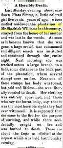 Newspaper article about Momma's family