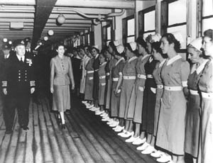 HRH meets members of the crew (CP photo) - click to enlarge