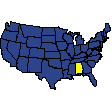 Alabama's location in the United States