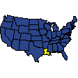 Louisiana's location in the United States